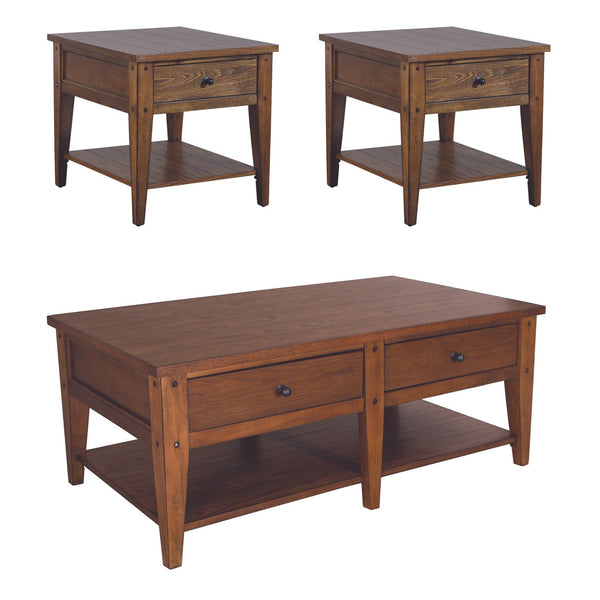 Lake House 3 Piece Set (1-Cocktail 2-End Tables) - 110-OT-3PCS