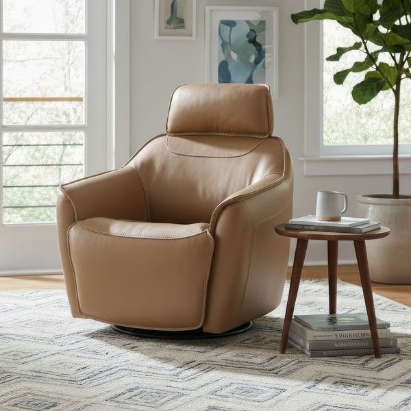 Darby Swivel Accent Chair w/ Power Foot & Tilt - 12BU-11P