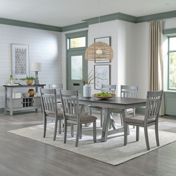 7 Piece Trestle Table Set