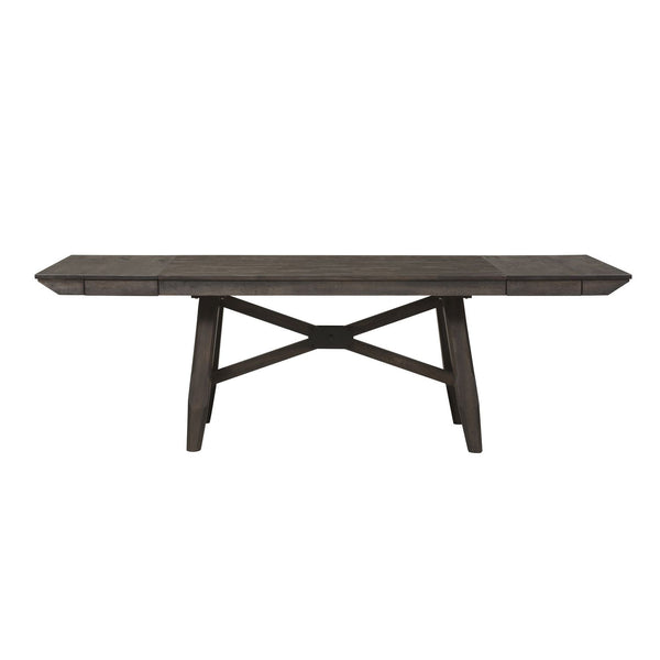 Double Bridge Optional 6 Piece Trestle Table Set
