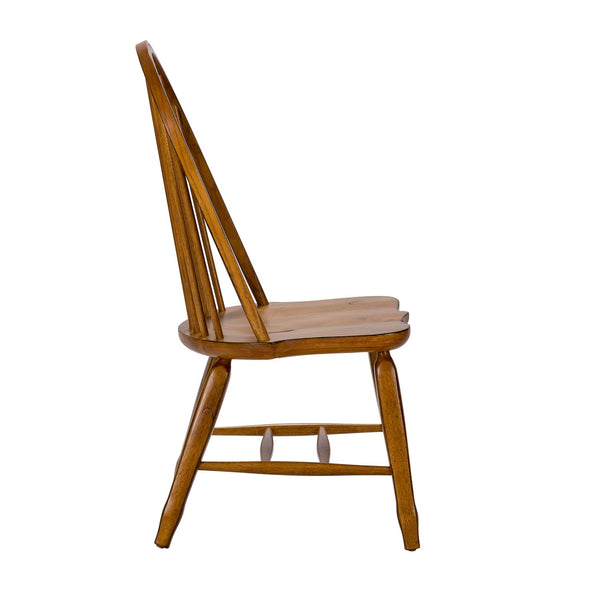 Bow Back Side Chair - Oak - 17-C2050