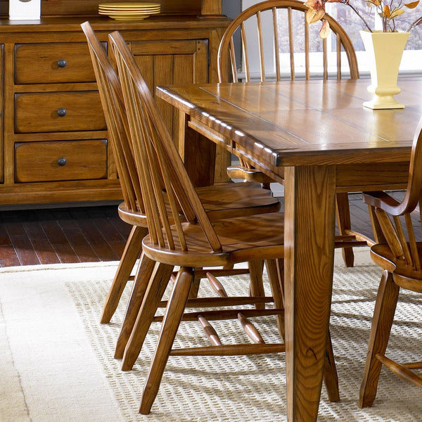 Bow Back Side Chair - Oak - 17-C2050