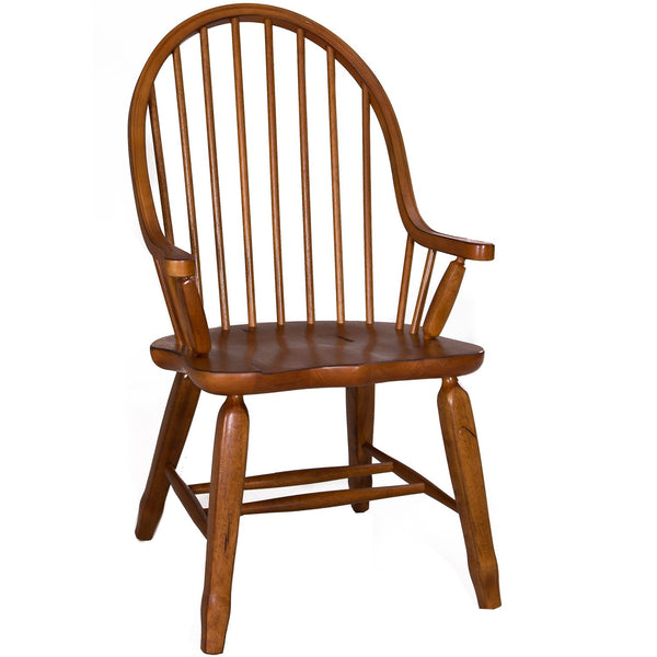 Bow Back Arm Chair - Oak - 17-C2051