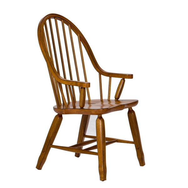 Bow Back Arm Chair - Oak - 17-C2051
