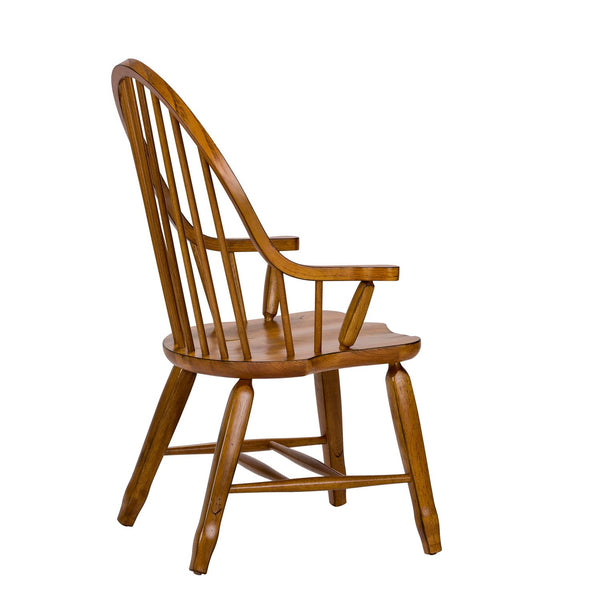 Bow Back Arm Chair - Oak - 17-C2051