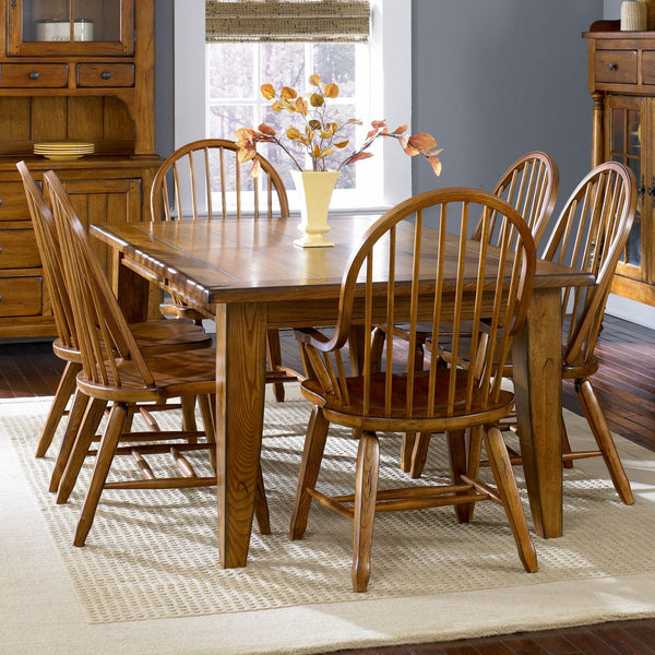 Rectangular Leg Table - Oak - 17-T4408