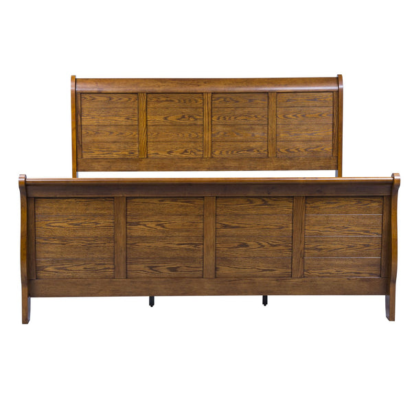 King California Sleigh Bed, Dresser & Mirror, Chest - 175-BR-KCSDMC