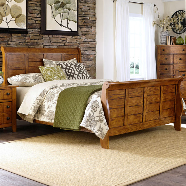 Queen Sleigh Bed - 175-BR-QSL