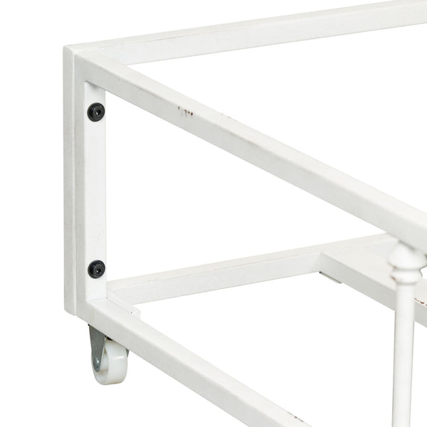 Twin Metal Trundle - Antique White - 179-BR11T-AW