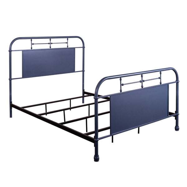 Queen Metal Bed- Navy - 179-BR13HFR-N