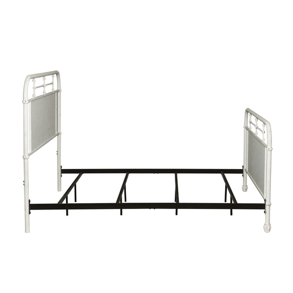 King Metal Bed - Antique White - 179-BR15HFR-AW