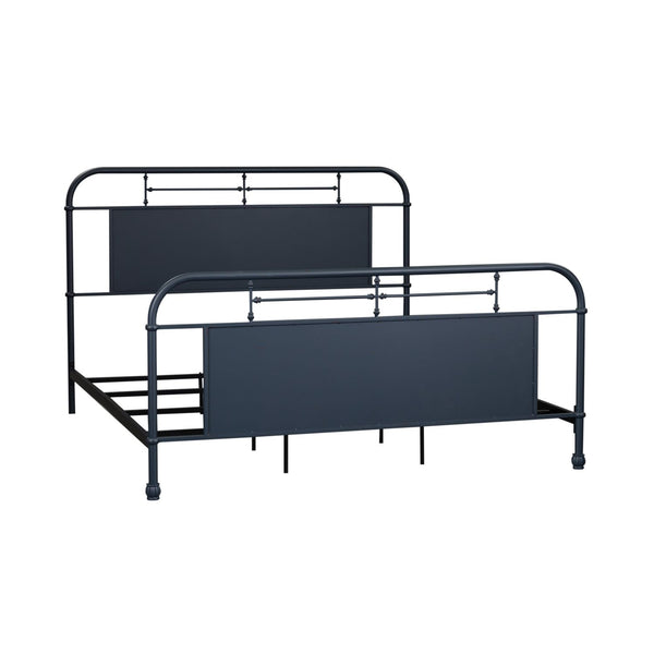 King Metal Bed- Navy - 179-BR15HFR-N