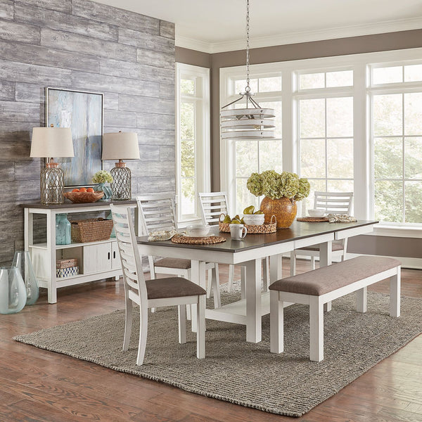 6 Piece Trestle Table Set - 182-CD-6TRS