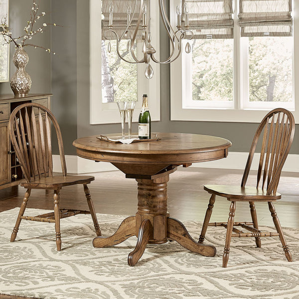 Carolina Crossing 3 Piece Round Table Set - 186-CD-3ROS