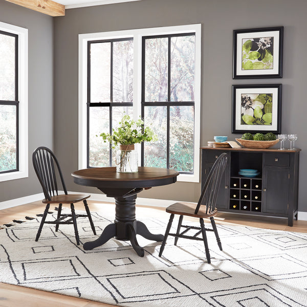 Carolina Crossing 3 Piece Pedestal Table Set - 186B-CD-3PDS