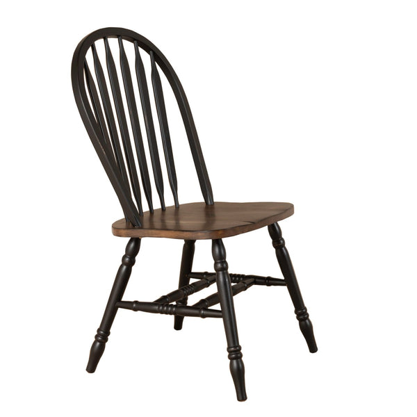 Carolina Crossing 5 Piece Pedestal Table Set- Black - 186B-CD-5PDS