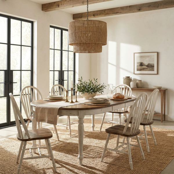 Carolina Crossing 7 Piece Leg Table Set - 186W-CD-7LTS