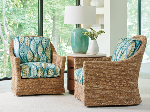 Banning Raffia Round Lamp Table