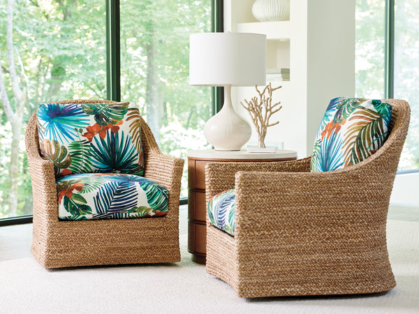 Banning Raffia Round Lamp Table
