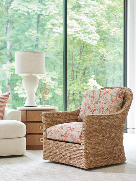 Banning Raffia Round Lamp Table