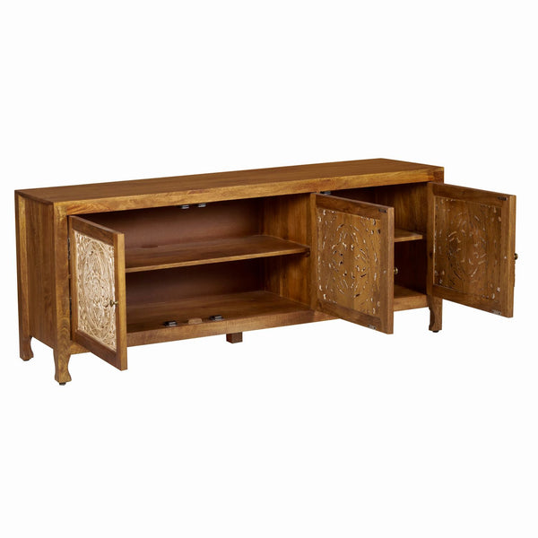 Marisol 65 Inch 3 Door Accent TV Stand - Brown - 2077-AC6526-BR