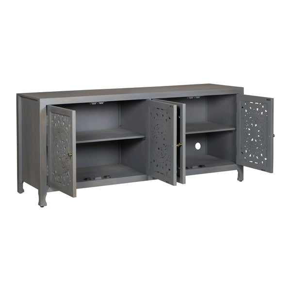 Marisol 74 Inch 4 Door Accent TV Stand - Blue - 2077-AC7432-BL