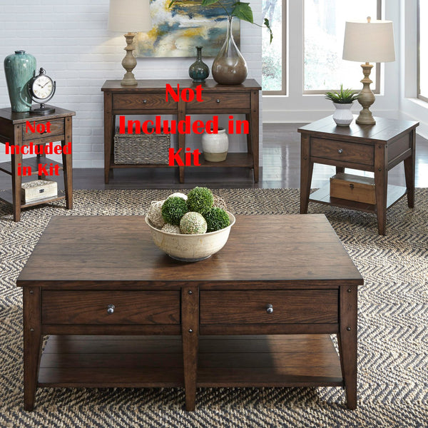 Lake House 3 Piece Set (1-Cocktail 2-End Tables) - 210-OT-3PCS