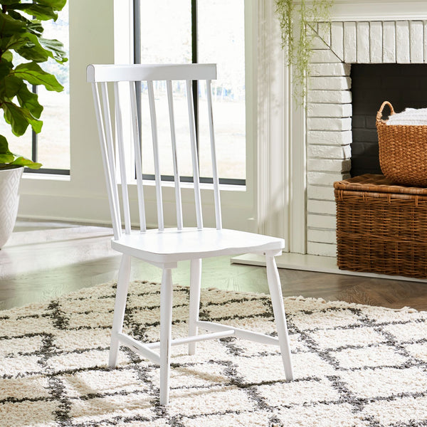 Capeside Cottage Spindle Back Side Chair - White (RTA) - 224-C4000S-W