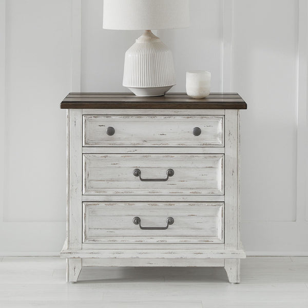 River Place 3 Drawer Nightstand w/ Charging Station - 237-BR61