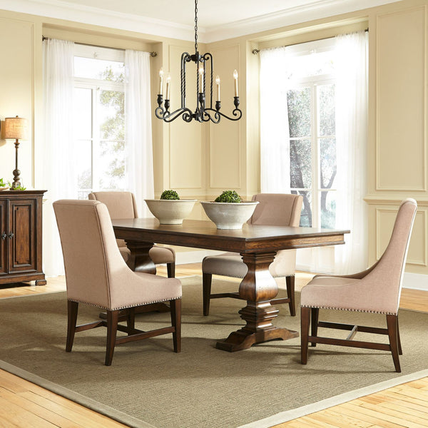 Armand 5 Piece Trestle Table Set - 242-DR-5TRS