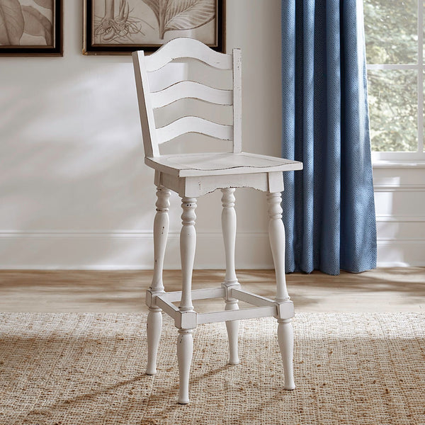 Magnolia Manor Ladderback Swivel Bar Stool - 244-B200330