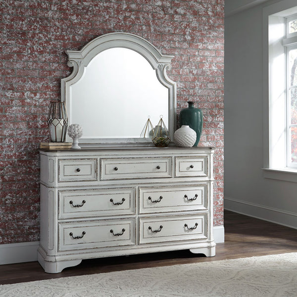 Magnolia Manor King California Panel Bed, Dresser & Mirror, Chest, Night Stand - 244-BR-CPBDMCN