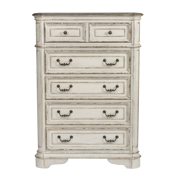 Magnolia Manor King California Panel Bed, Dresser & Mirror, Chest, Night Stand - 244-BR-CPBDMCN