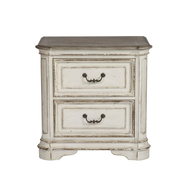 Magnolia Manor King Uph Sleigh Bed, Dresser & Mirror, Chest, Night Stand - 244-BR-KUSLDMCN