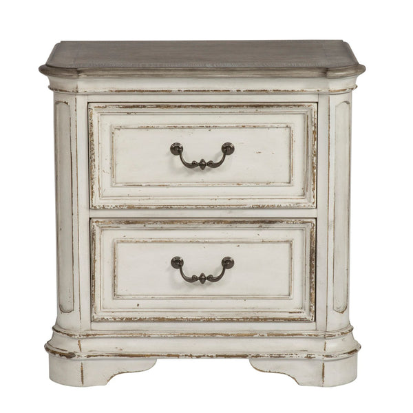 Magnolia Manor Queen Panel Bed, Dresser & Mirror, Chest, Night Stand - 244-BR-QPBDMCN