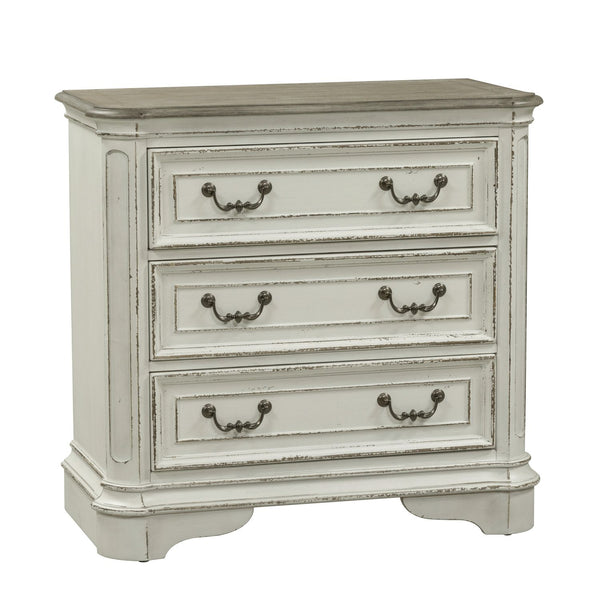 Magnolia Manor 3 Drawer Bedside Chest w/ Charging Station - 244-BR64
