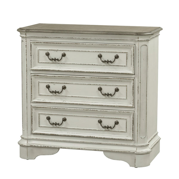 Magnolia Manor 3 Drawer Bedside Chest w/ Charging Station - 244-BR64