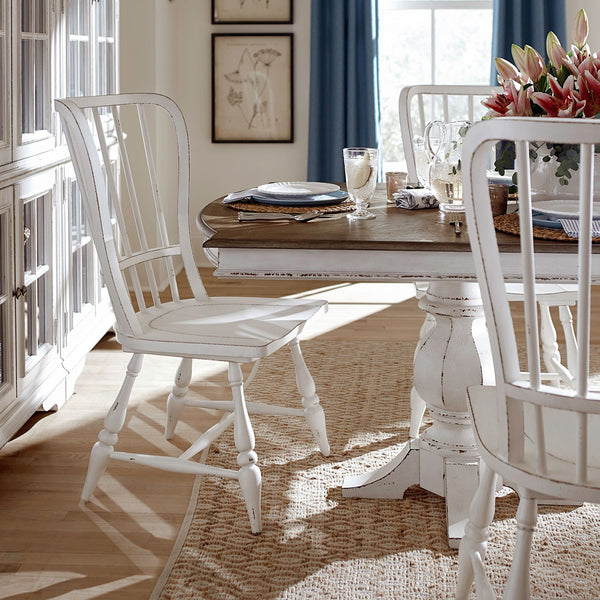 Magnolia Manor 5 Piece Double Pedestal Table Set - 244-DR-52PS