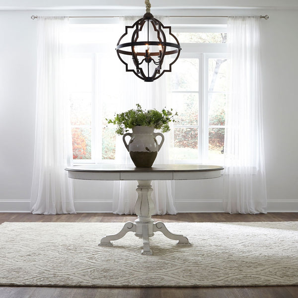 Magnolia Manor 5 Piece Pedestal Table Set - 244-DR-5PDS