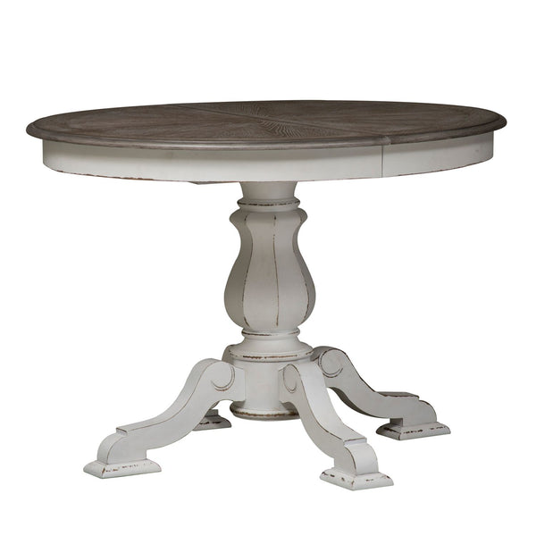 Magnolia Manor Opt 5 Piece Pedestal Table Set - 244-DR-O5PDS