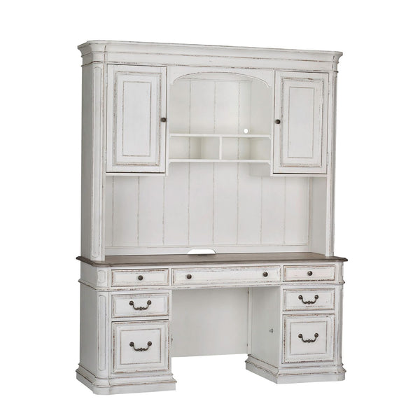 Magnolia Manor Credenza & Hutch - 244-HOJ-CHS