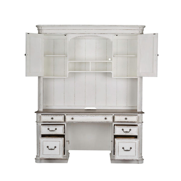 Magnolia Manor Credenza & Hutch - 244-HOJ-CHS