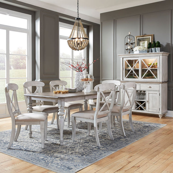 Ocean Isle 7 Piece Rectangular Table Set - 303W-CD-7RLS