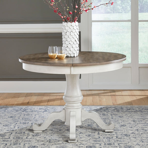 Ocean Isle Pedestal Table Set - 303W-CD-PED
