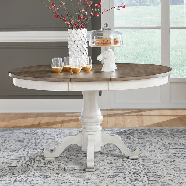 Ocean Isle Pedestal Table Set - 303W-CD-PED