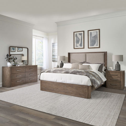 South Bend King Shelter Bed, Dresser & Mirror, Night Stand