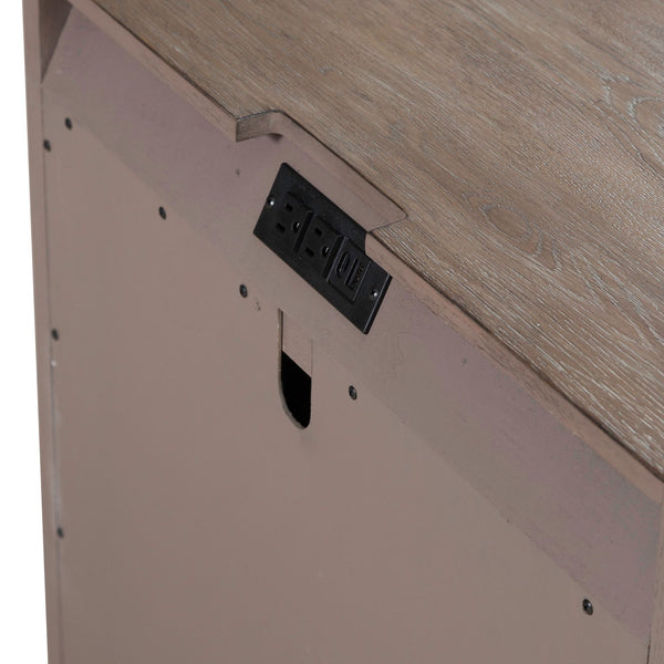 South Bend Open Nightstand w/ Charging Station