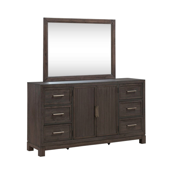 Modern Edge Dresser & Mirror - 313-BR-DM