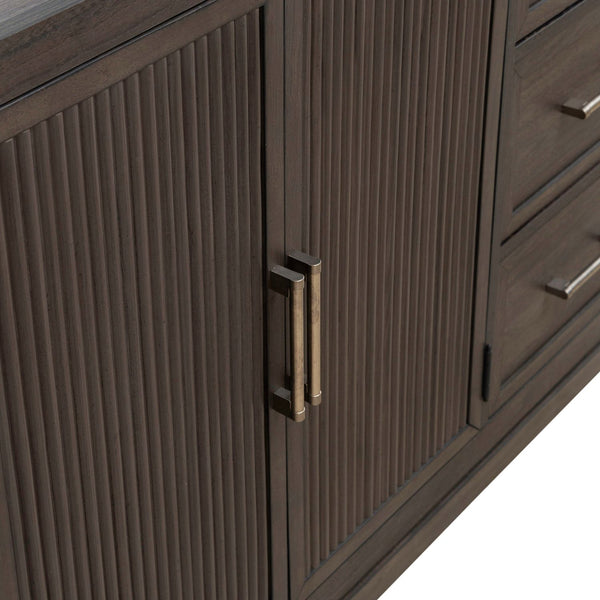 Modern Edge Dresser & Mirror - 313-BR-DM