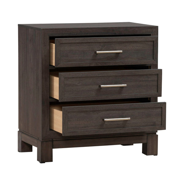 Modern Edge Nightstand w/ Charging Station - 313-BR61